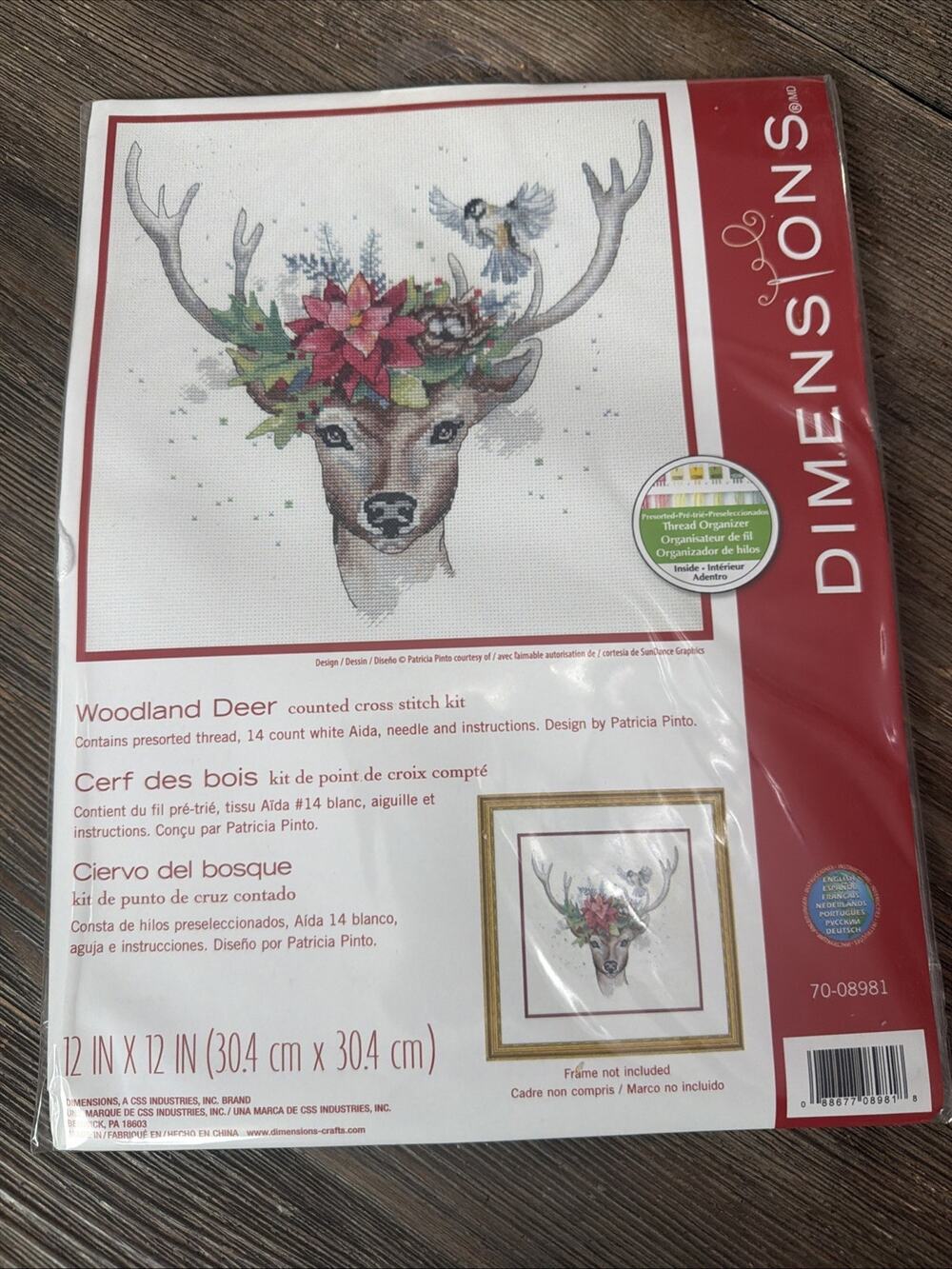 Dimensions Woodland Deer Counted Cross Stitch Kit 70-08981 12" * 12" NEW